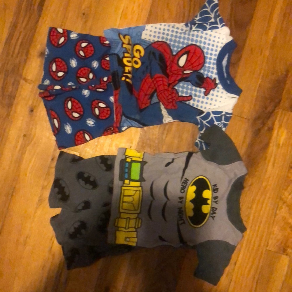 Spider-Man and Batman pajamas